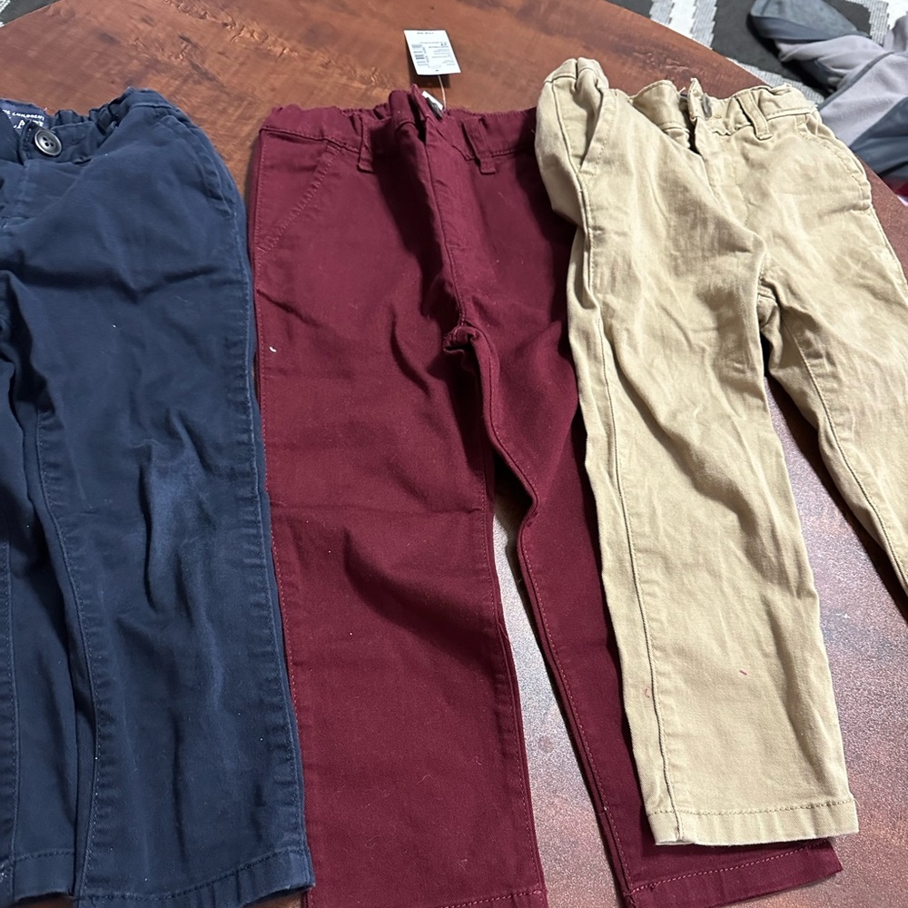 set of 3 Childrems Place 3t chino dress pants